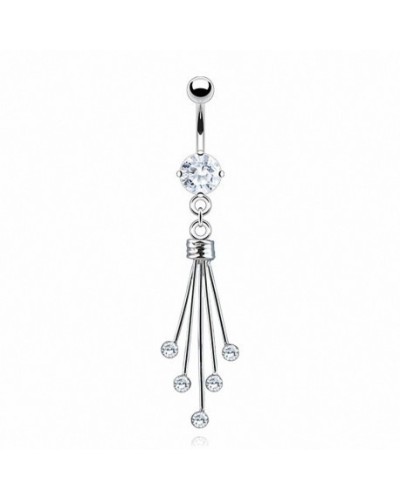 Piercing nombril titane chaînes
