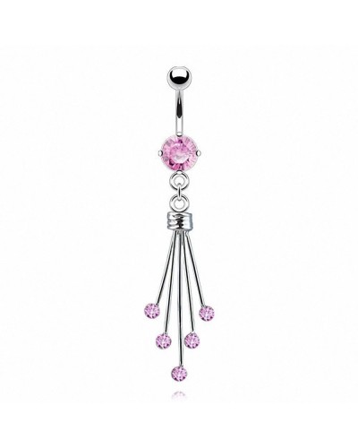 Piercing nombril titane chaînes