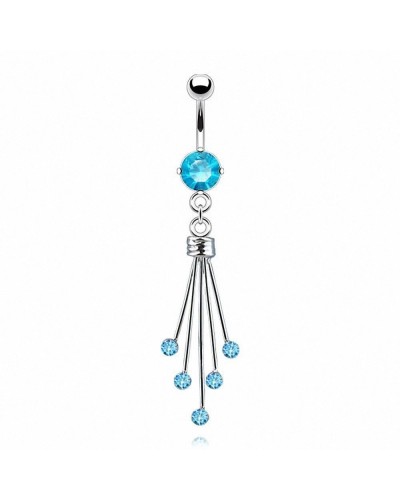 Piercing nombril titane chaînes