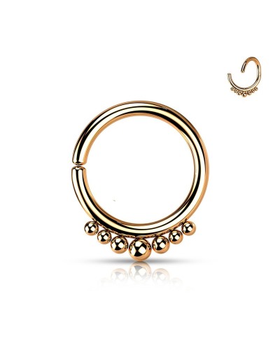 Piercing anneau souple paré de billes
