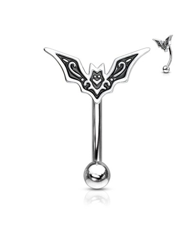 Piercing arcade, rook, snug, chauve-souris noire et argentée