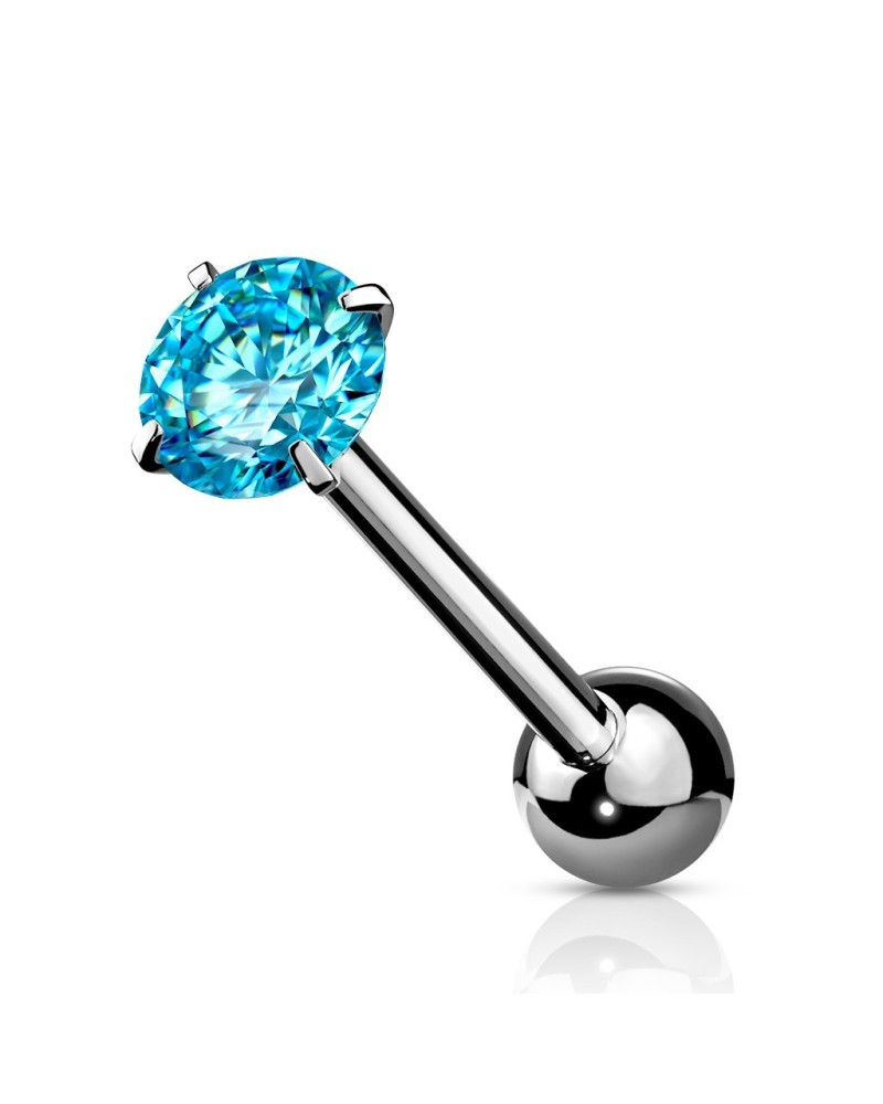 Piercing langue pierre en oxyde de zirconium