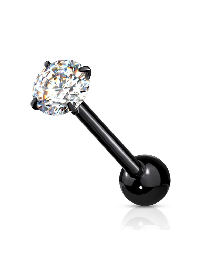 Piercing langue pierre en oxyde de zirconium