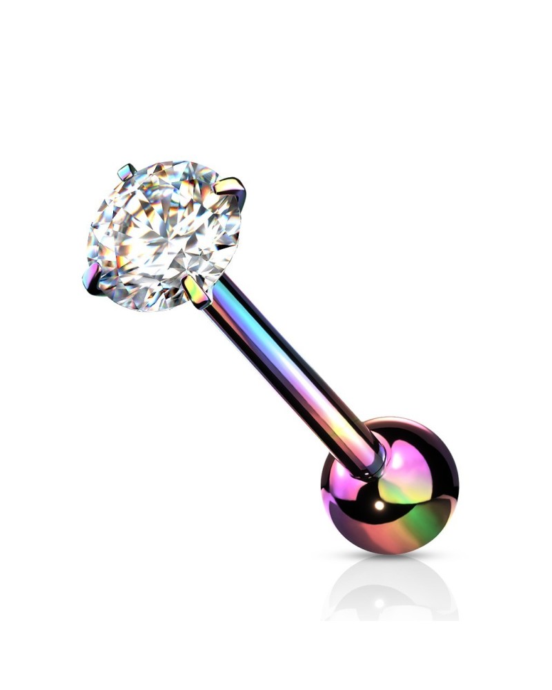 Piercing langue pierre en oxyde de zirconium