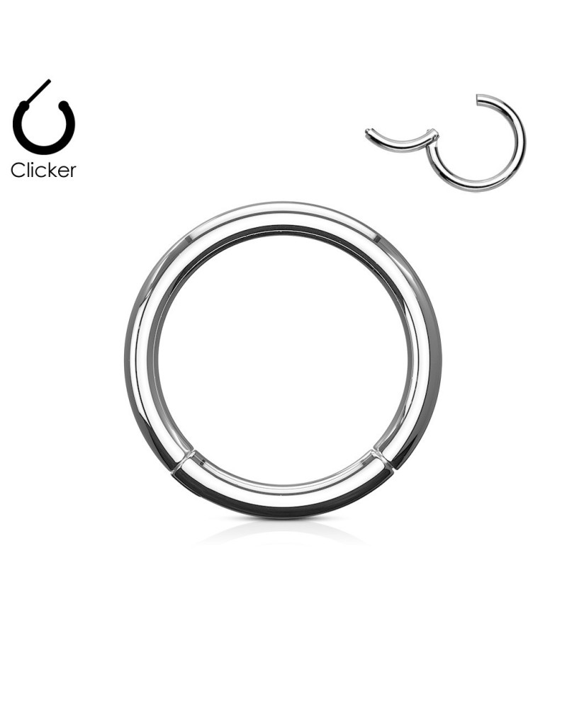 Piercing anneau à clips en acier chirurgical